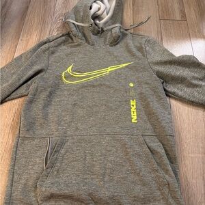 Nike Gray and Yellow Men's Sweater